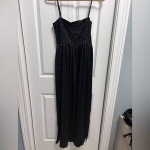 Boutique Semi Formal Maxi Dress with Silver Accents